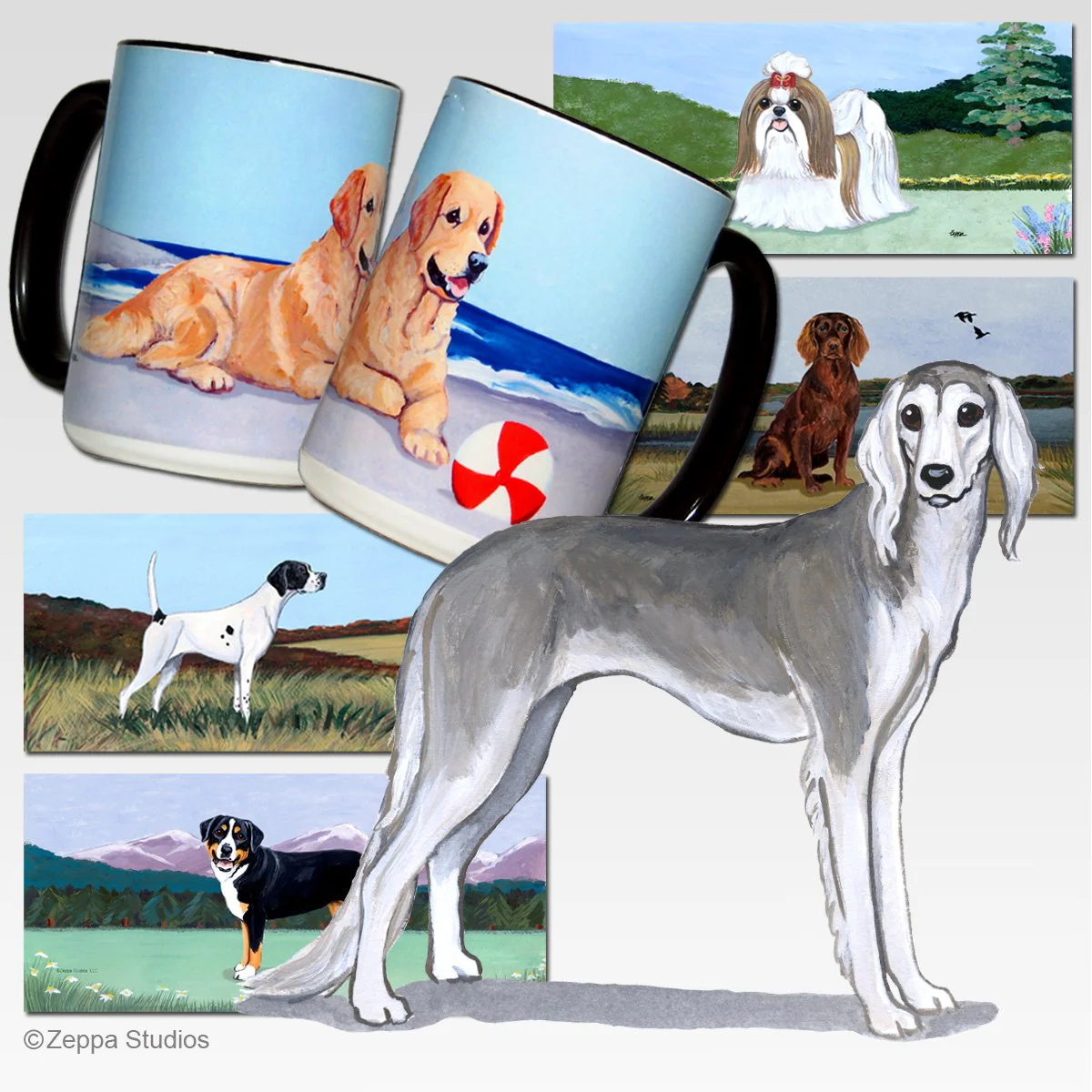 Saluki Scenic Mug