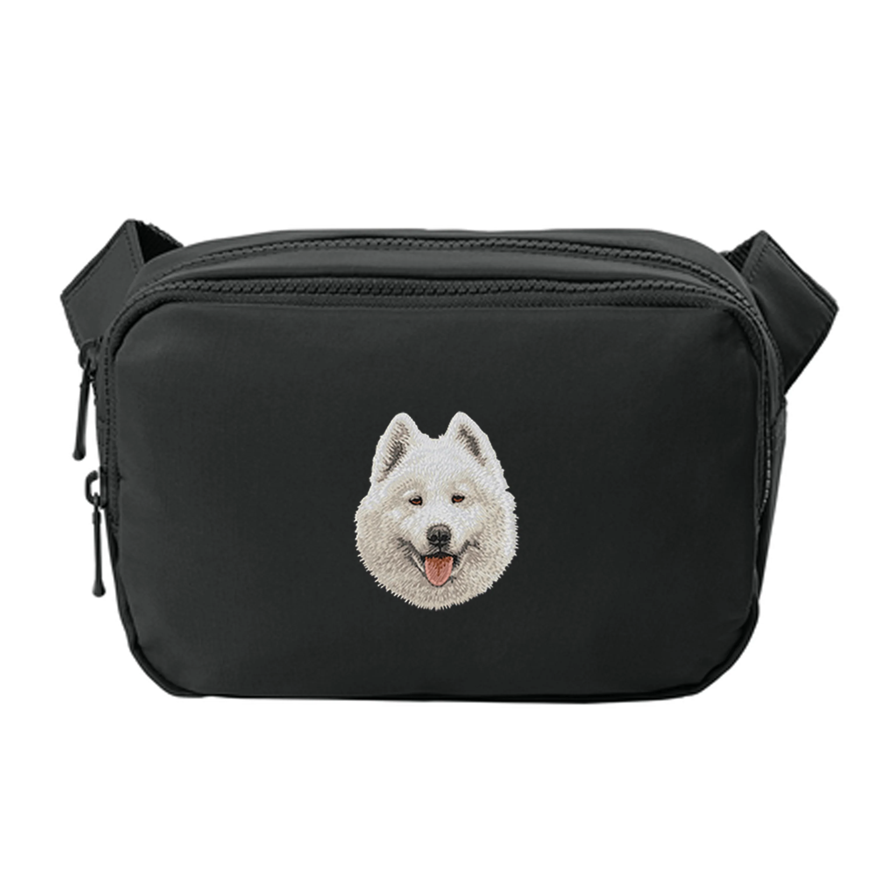 Samoyed Embroidered Crossbody Bag