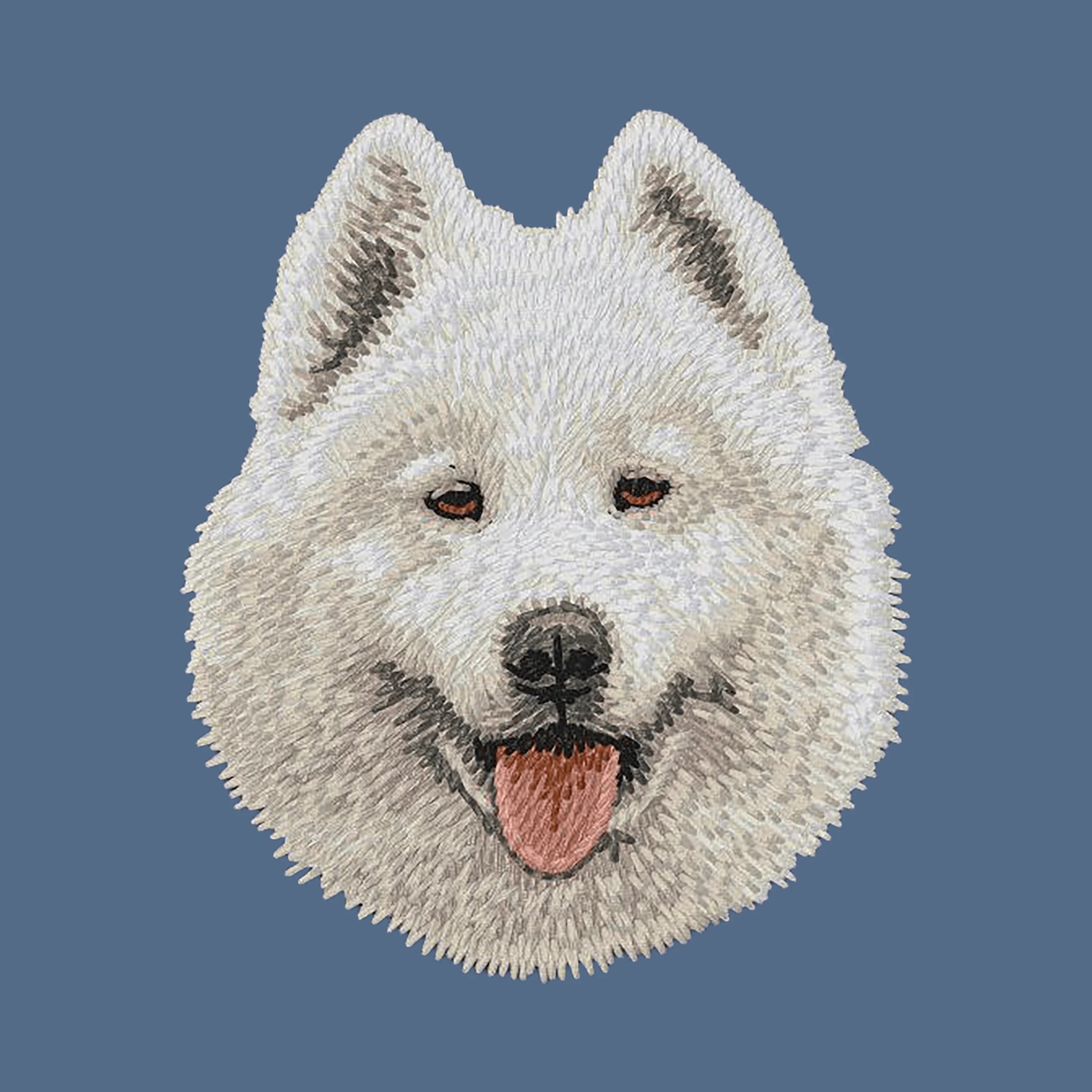 Samoyed Embroidered Women's Denim Shirt - Image 2