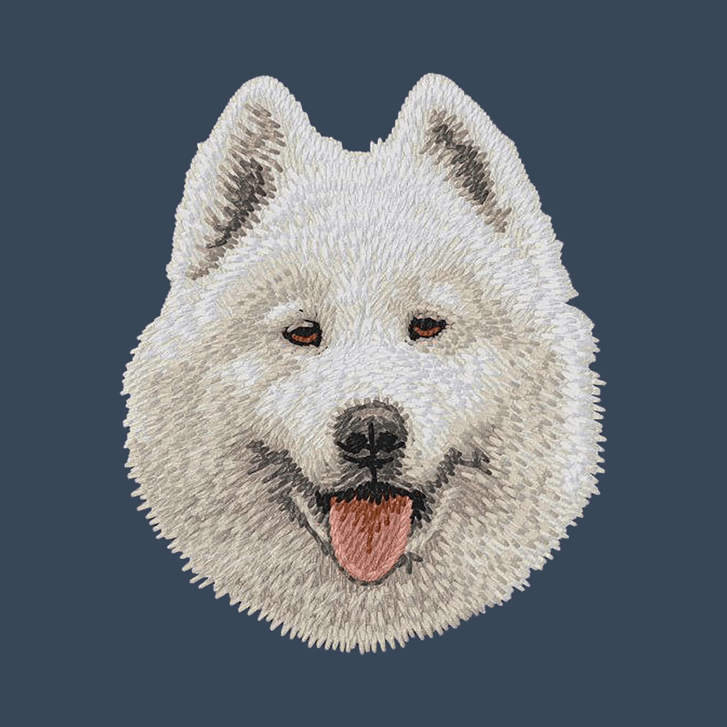 Samoyed Embroidered Women's Denim Shirt - Image 4