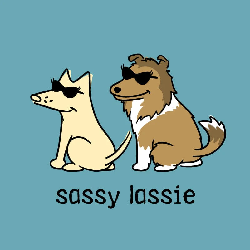 Sassy Lassie - Ladies Curvy V-Neck Tee - Image 2