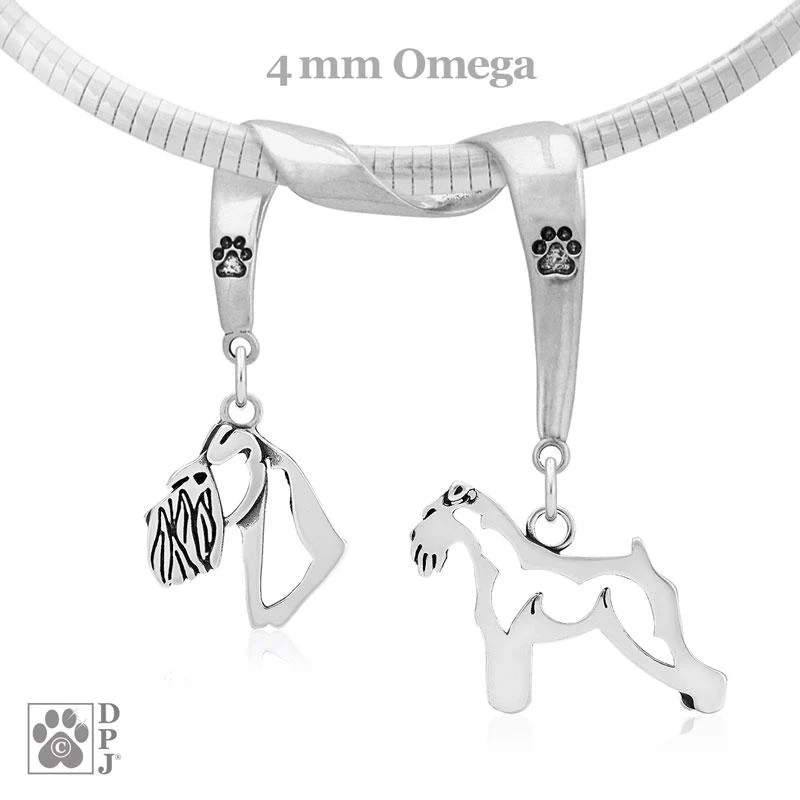 Schnauzer Natural Ears, Charm Holder, Necklace - Image 2
