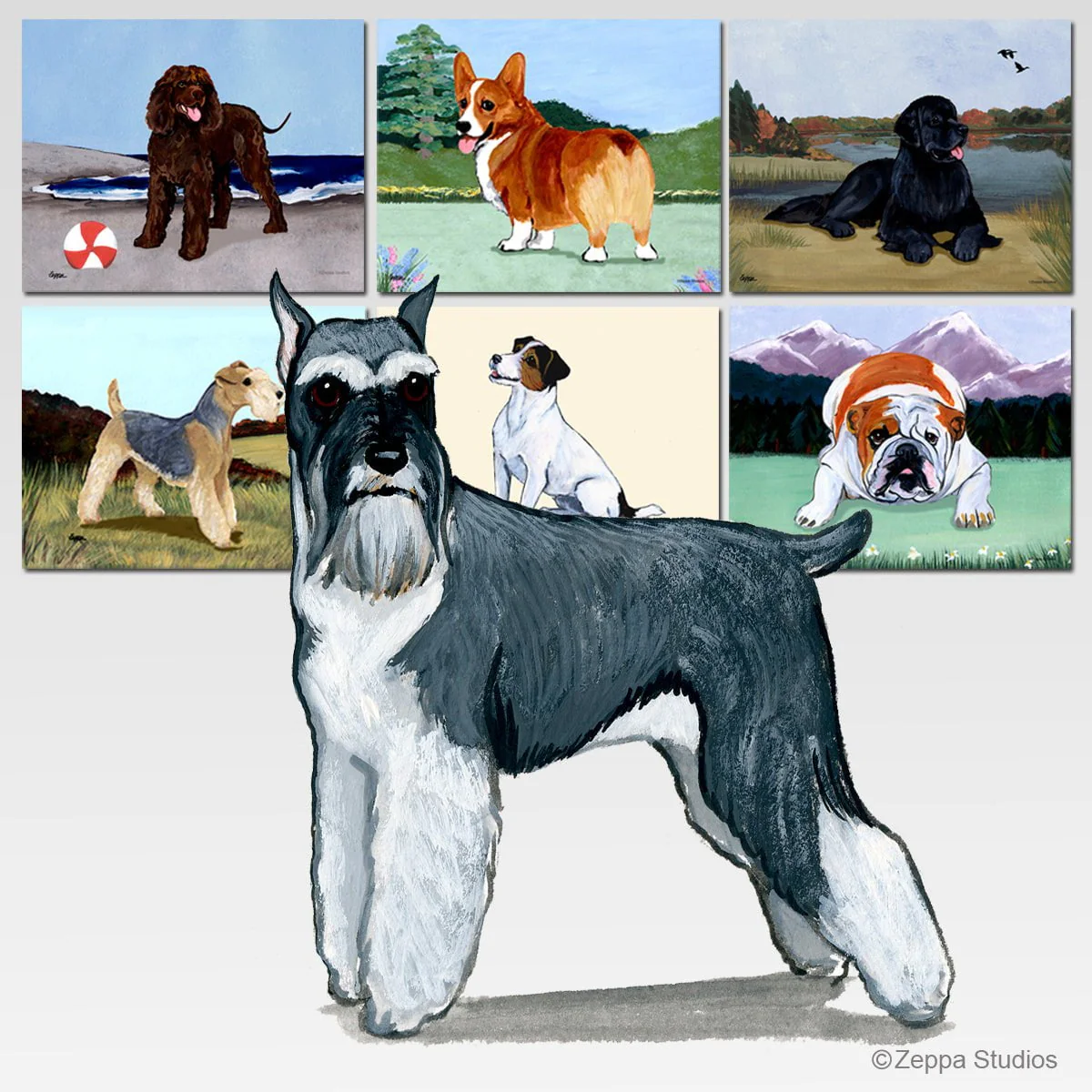 Schnauzer Scenic Cutting Board - Image 2