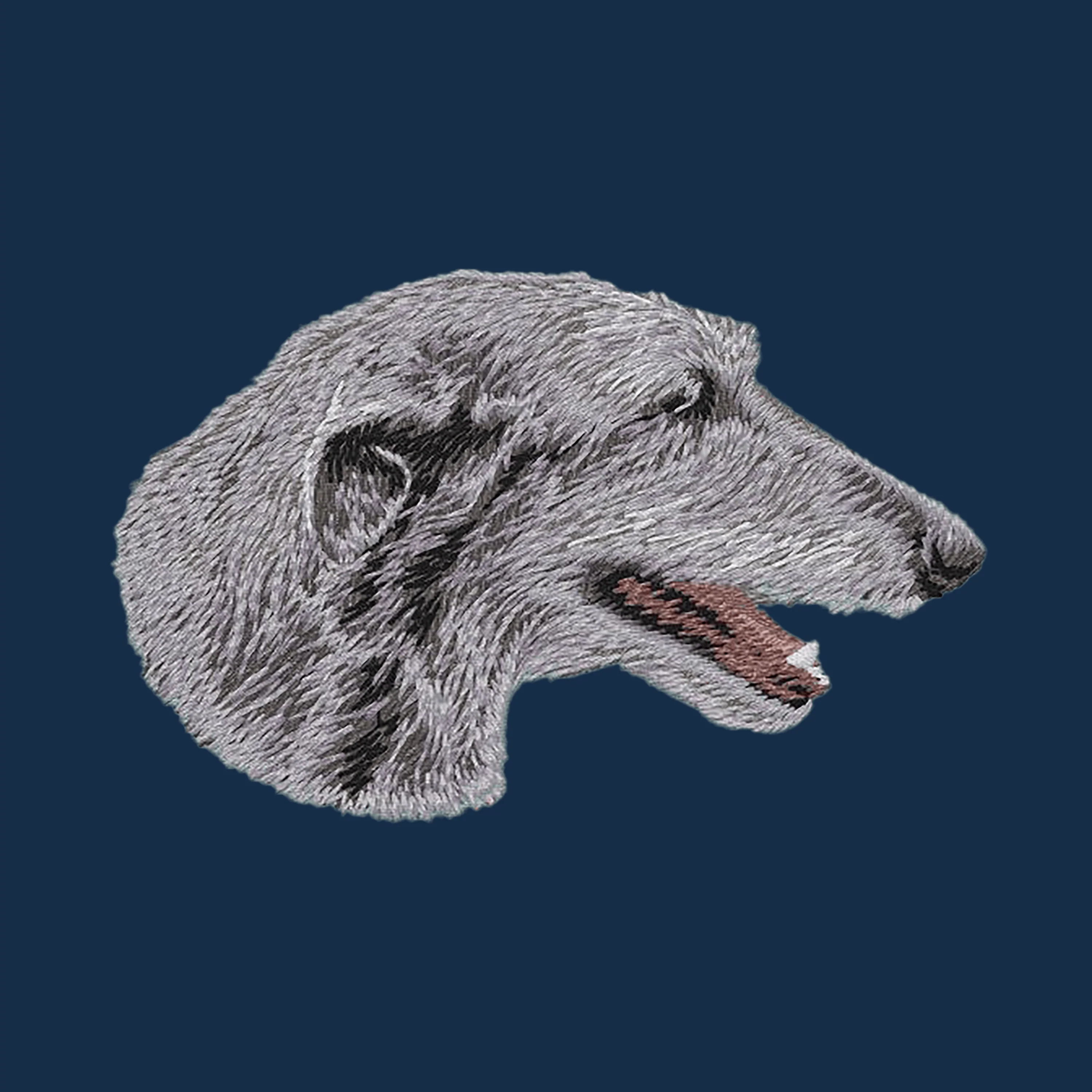 Scottish Deerhound Embroidered Men's Denim Shirt - Image 4