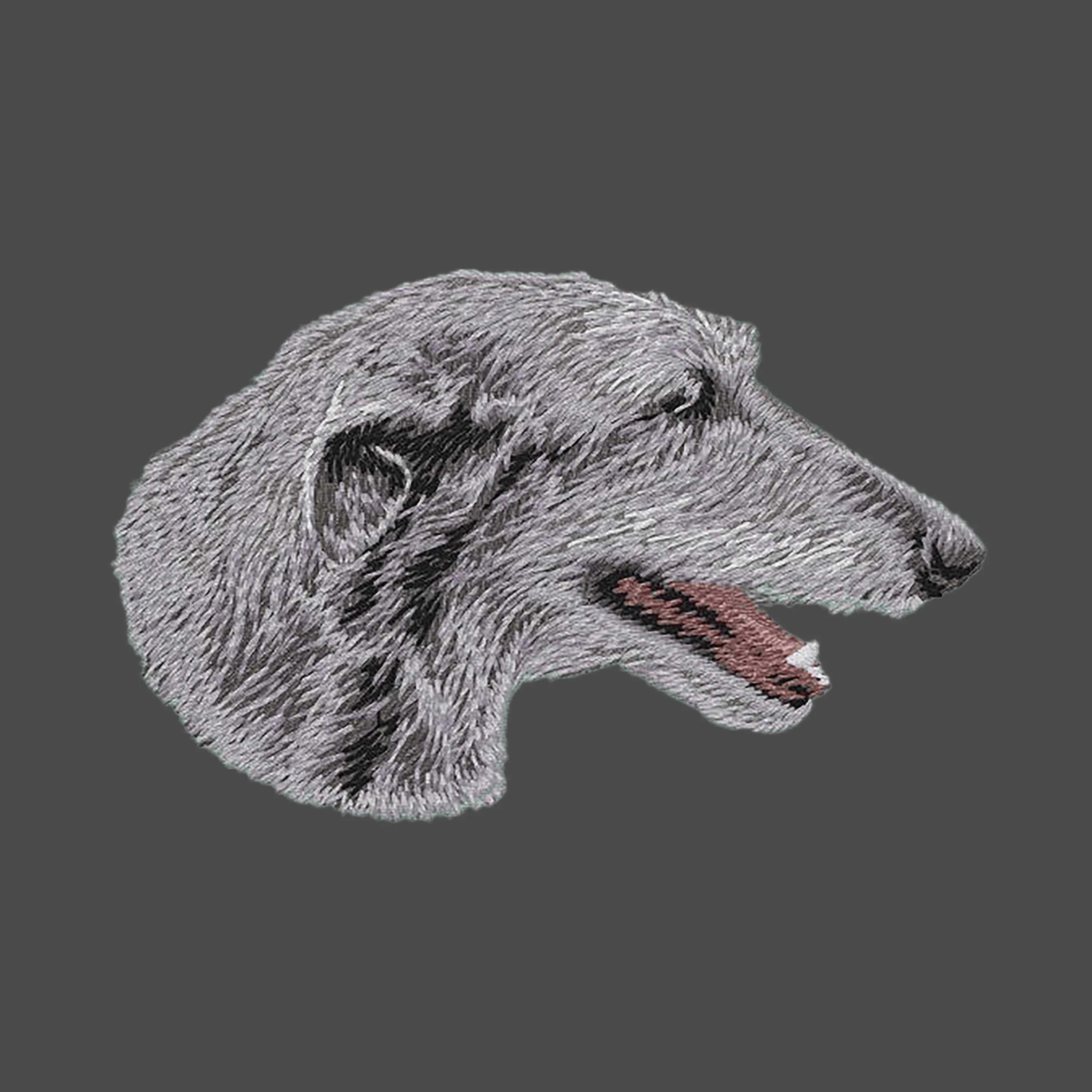 Scottish Deerhound Embroidered Men's Fleece Jacket - Image 2