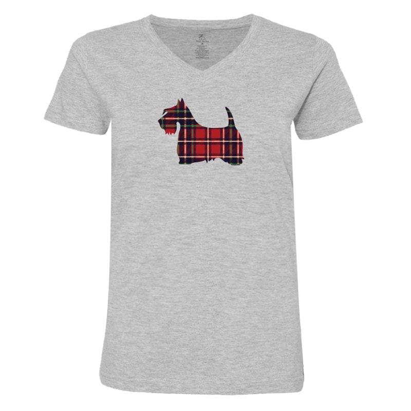 Scottish Tartan - Ladies T-Shirt V-Neck - Image 3