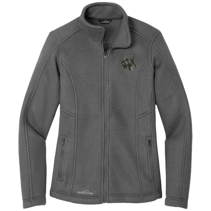 Scottish Terrier Embroidered Women's Fleece Jacket
