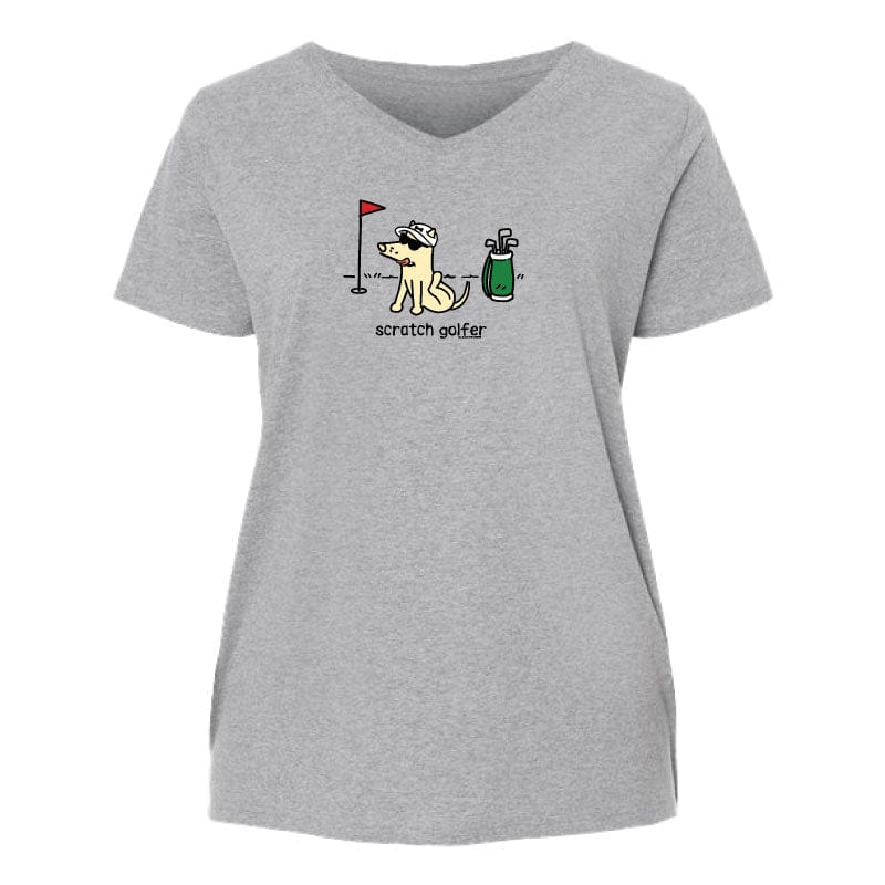 Scratch Golfer - Ladies Curvy V-Neck Tee