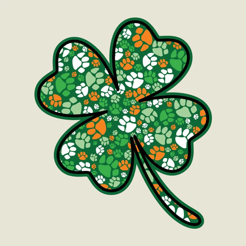 Shamrock Paws - Ladies T-Shirt V-Neck - Image 2
