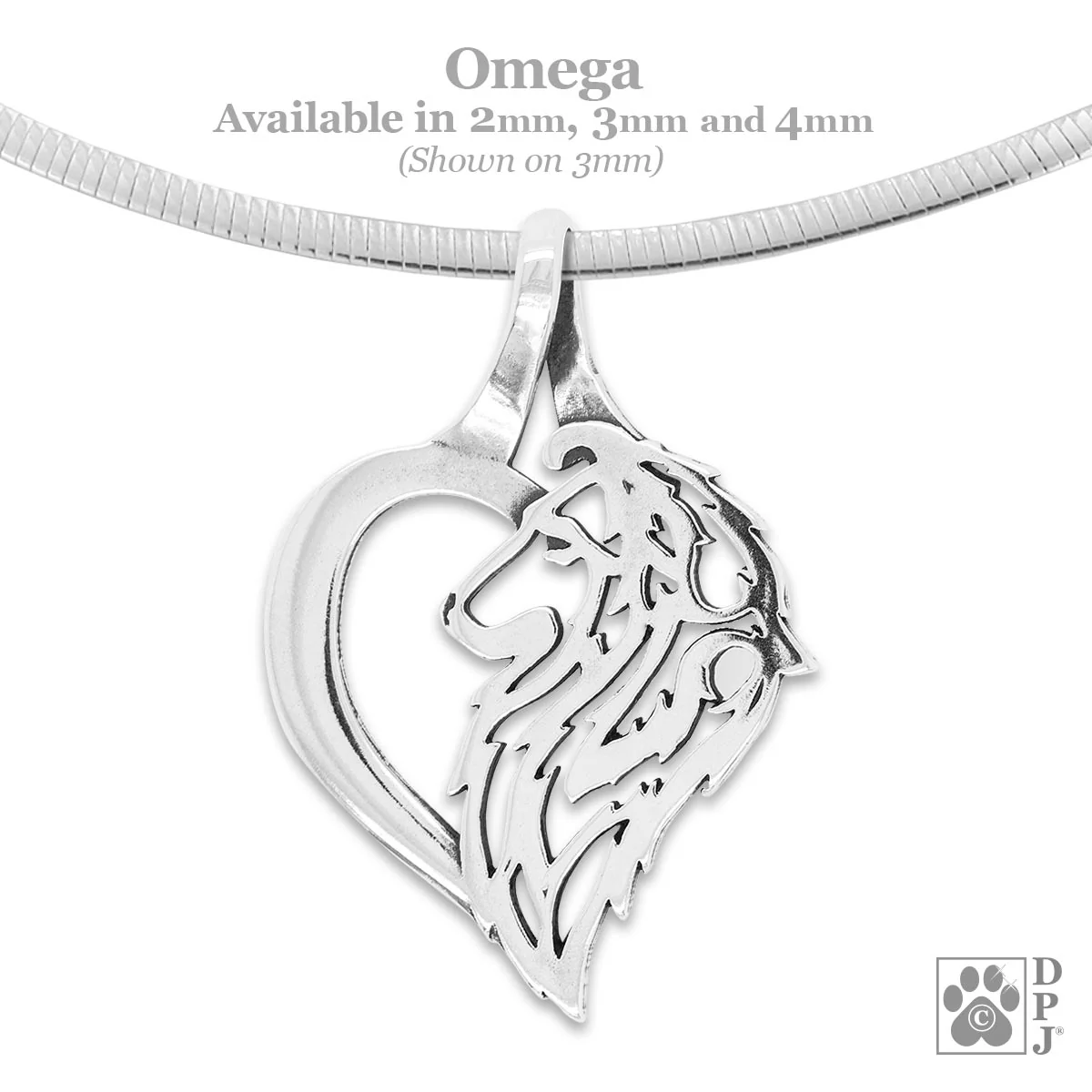 Shetland Sheepdog in Heart Necklace - Image 3