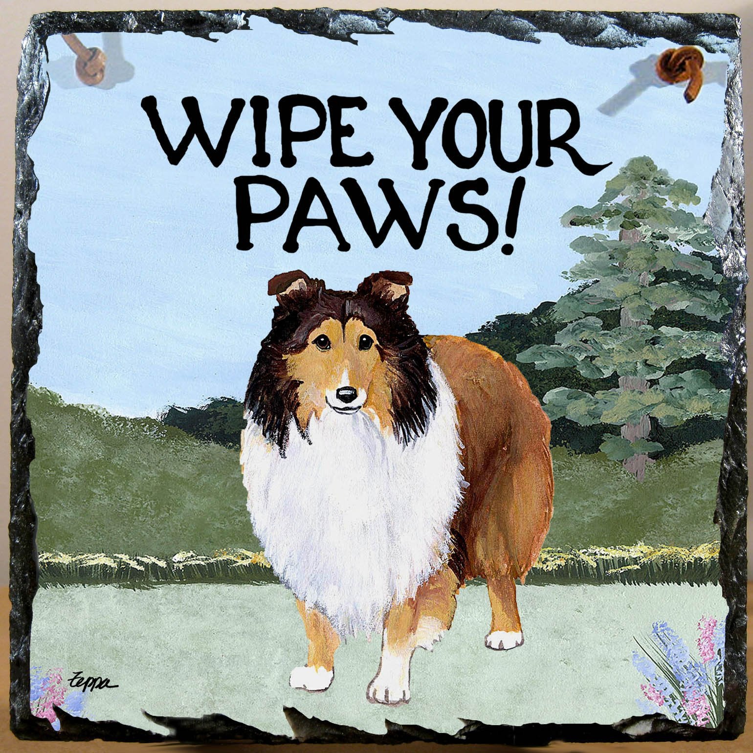 Shetland Sheepdog Slate Sign - Image 2