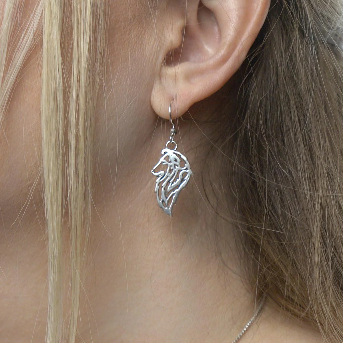 Shetland Sheepdog, Head, Earrings - Image 2