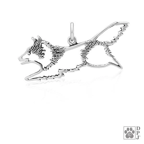 Shetland Sheepdog Jumping, Body, Pendant