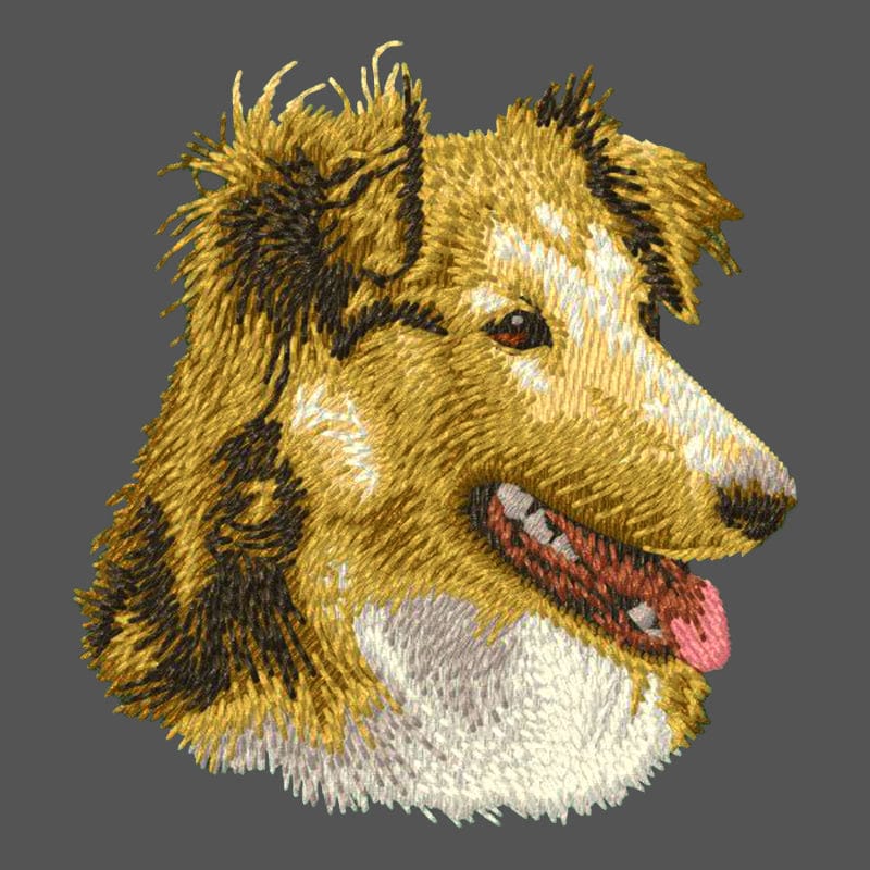 Shetland Sheepdog Embroidered Men's Fleece Jacket - Image 2