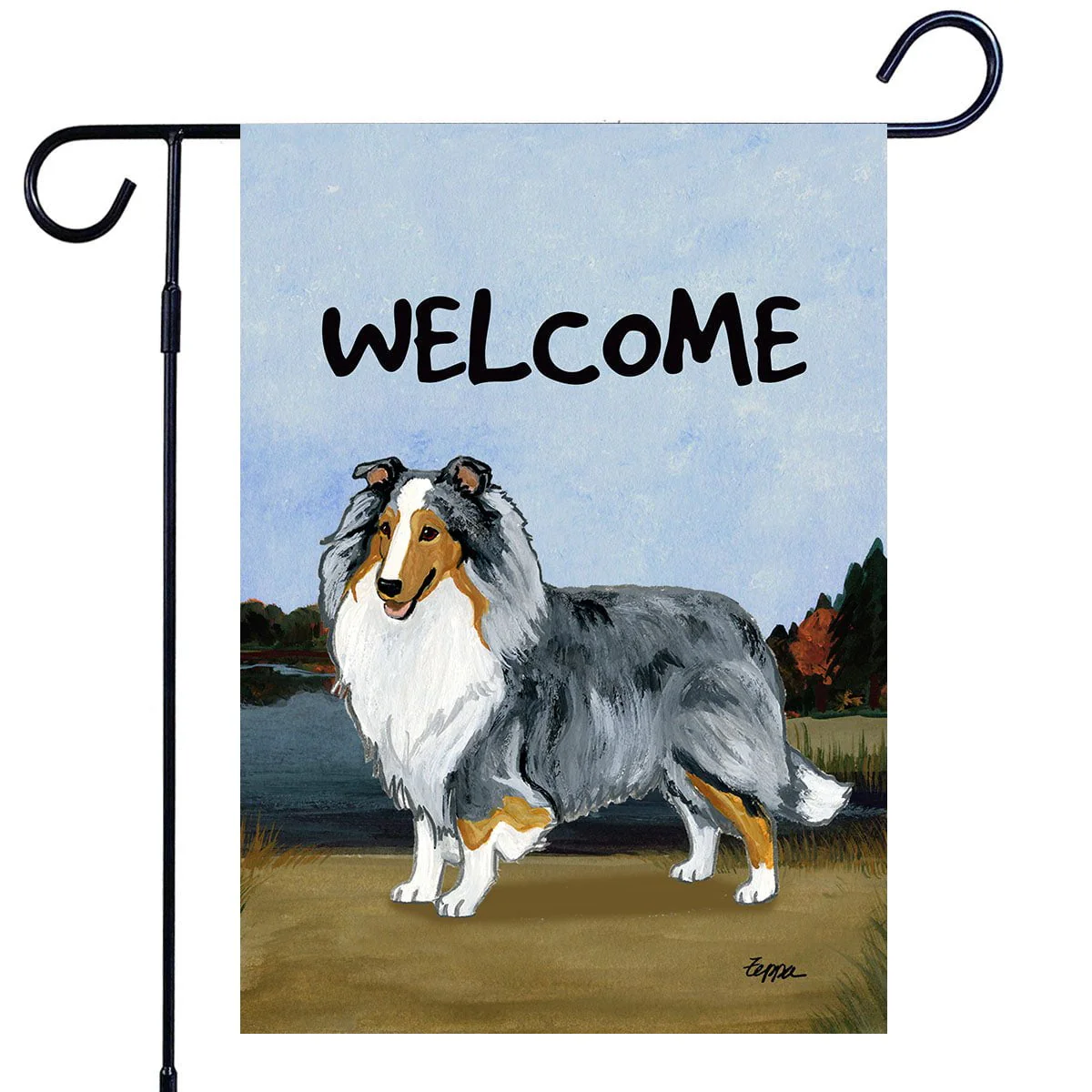 Shetland Sheepdog Garden Flag - Image 2