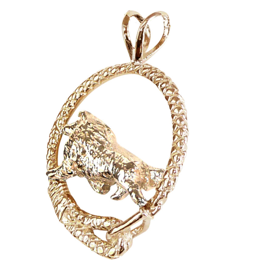 Solid 14K Gold Shetland Sheepdog Leash Pendant - Image 3
