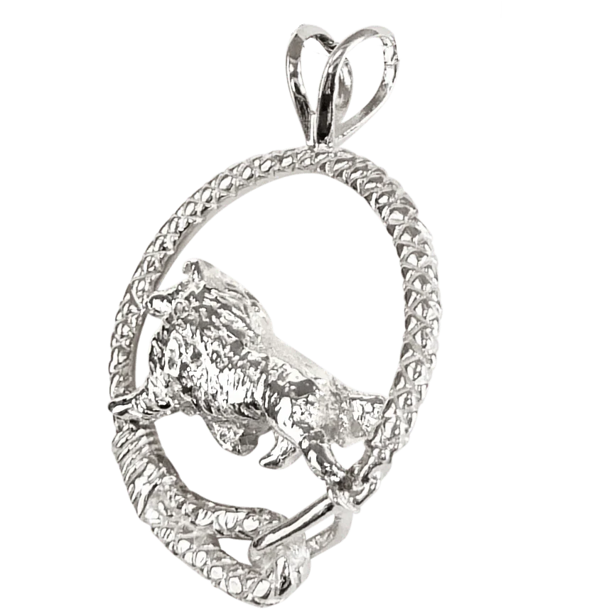 Shetland Sheepdog in Solid Sterling Silver Leash Pendant - Image 3