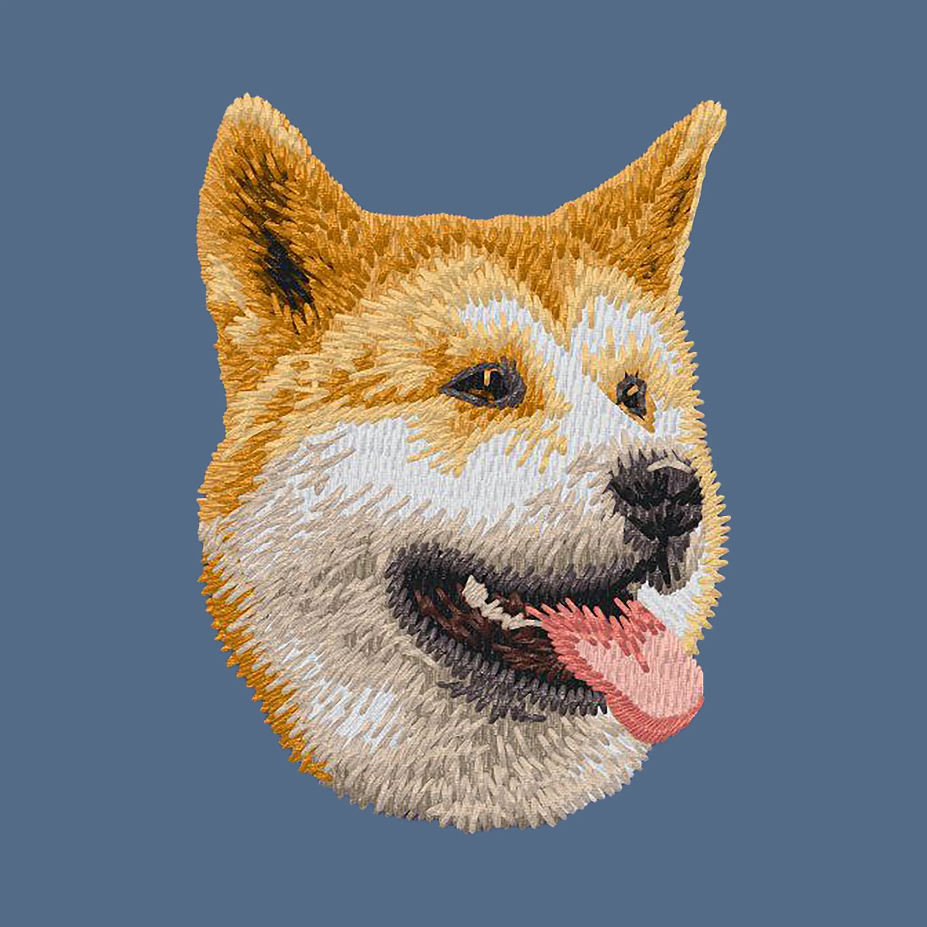 Shiba Inu Embroidered Men's Denim Shirt - Image 6