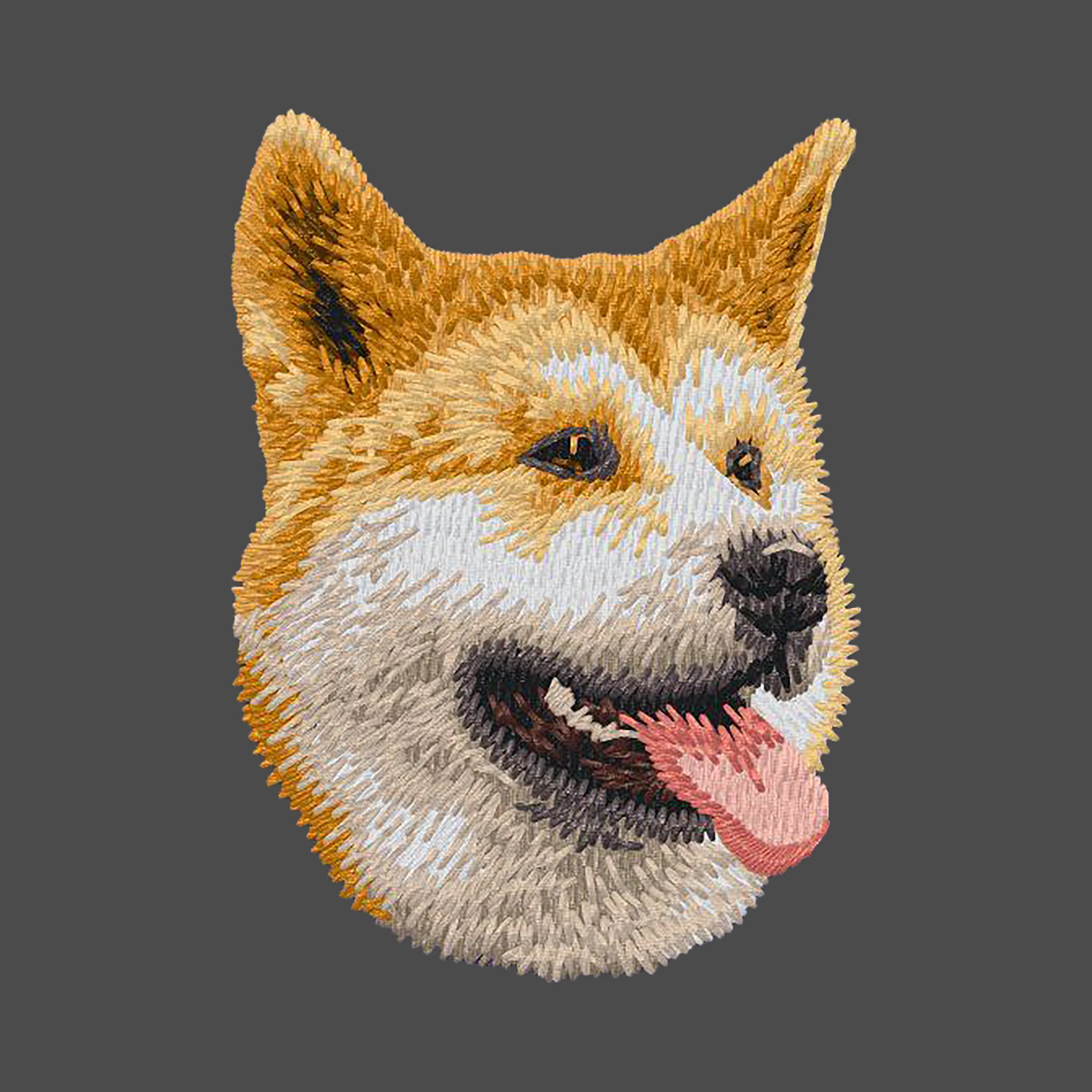Shiba Inu Embroidered Men's Fleece Jacket - Image 2