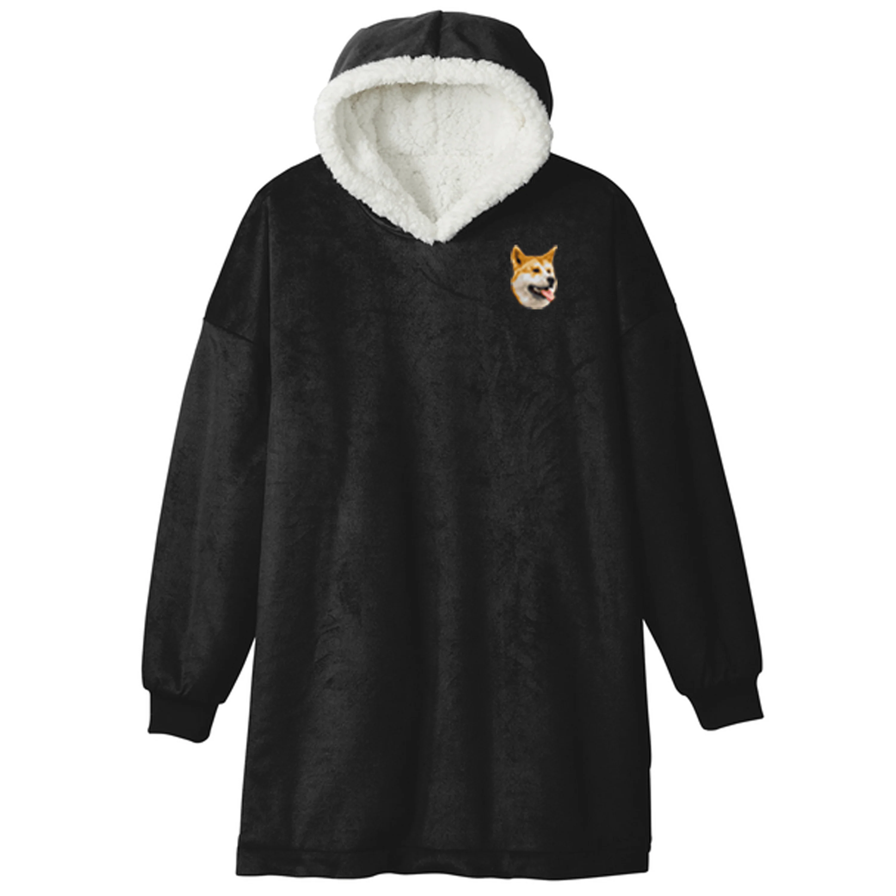Shiba Inu Embroidered Wearable Blanket