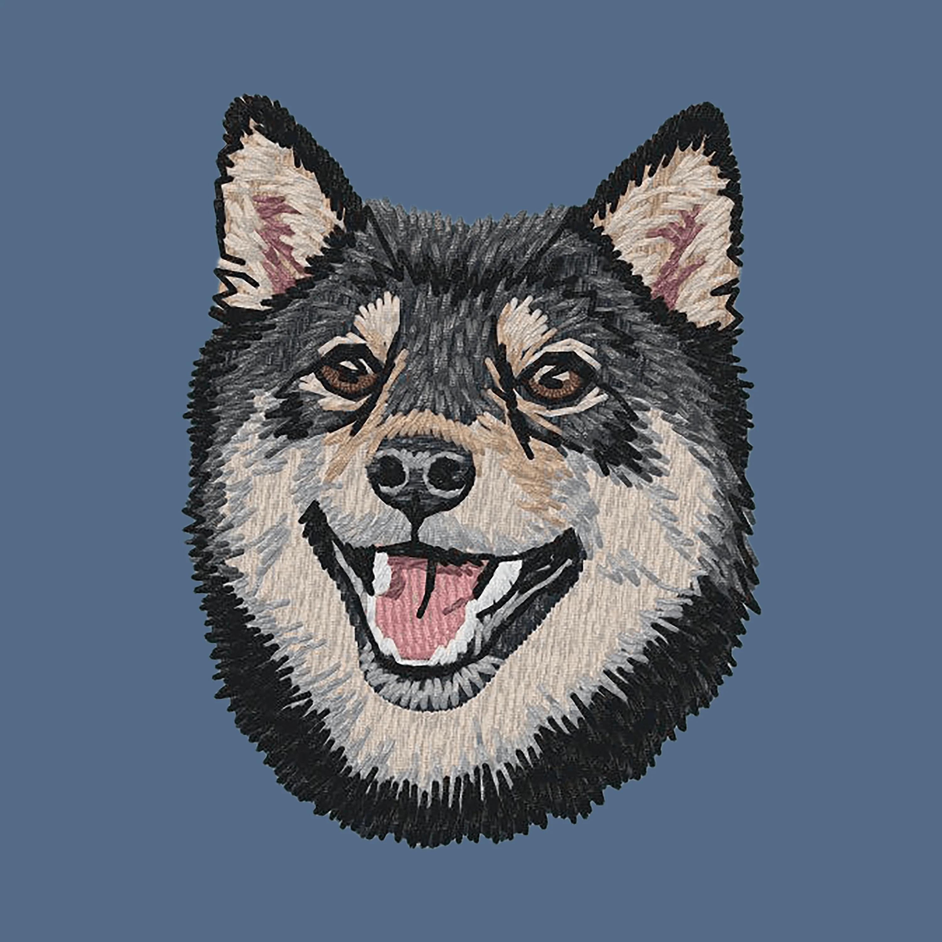 Shiba Inu Embroidered Women's Denim Shirt - Image 4