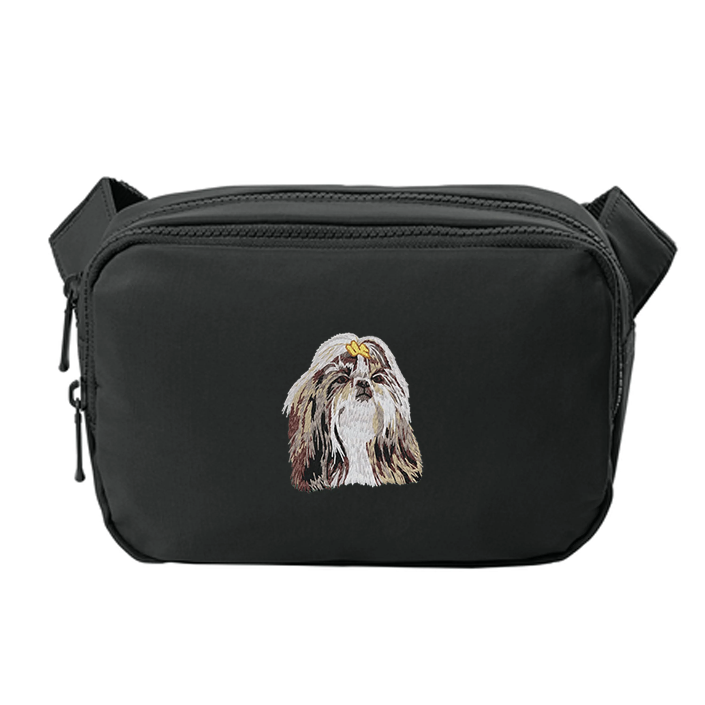 Shih Tzu Embroidered Crossbody Bag
