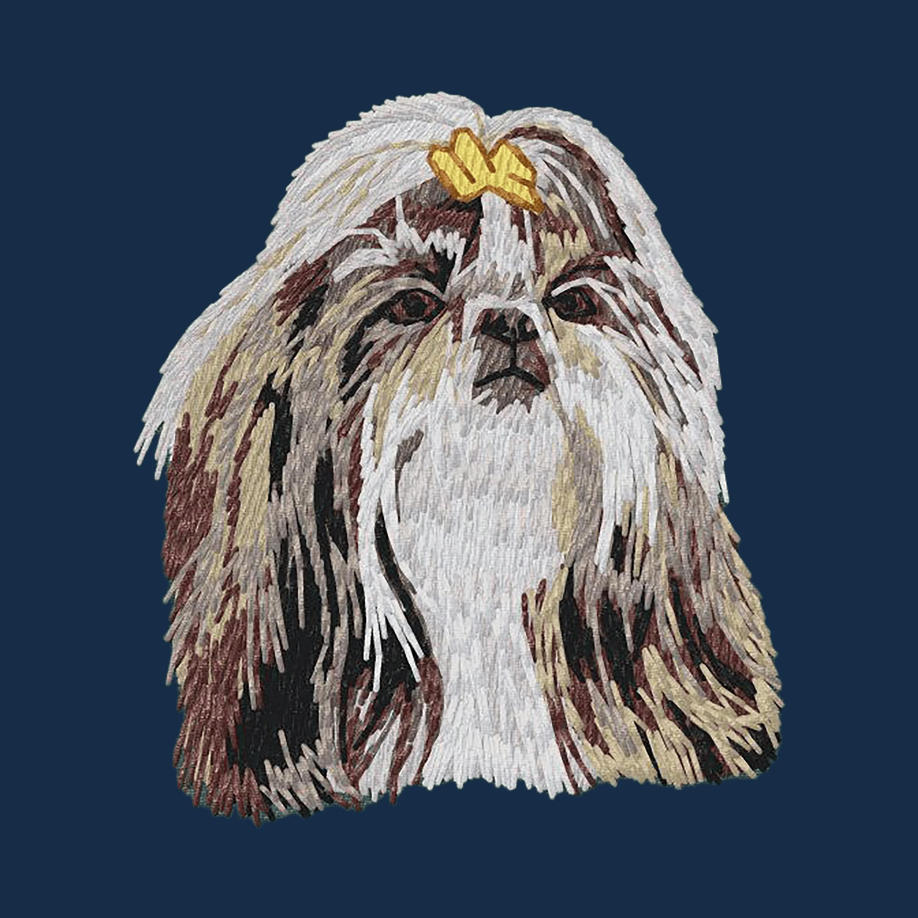 Shih Tzu Embroidered Men's Denim Shirt - Image 4