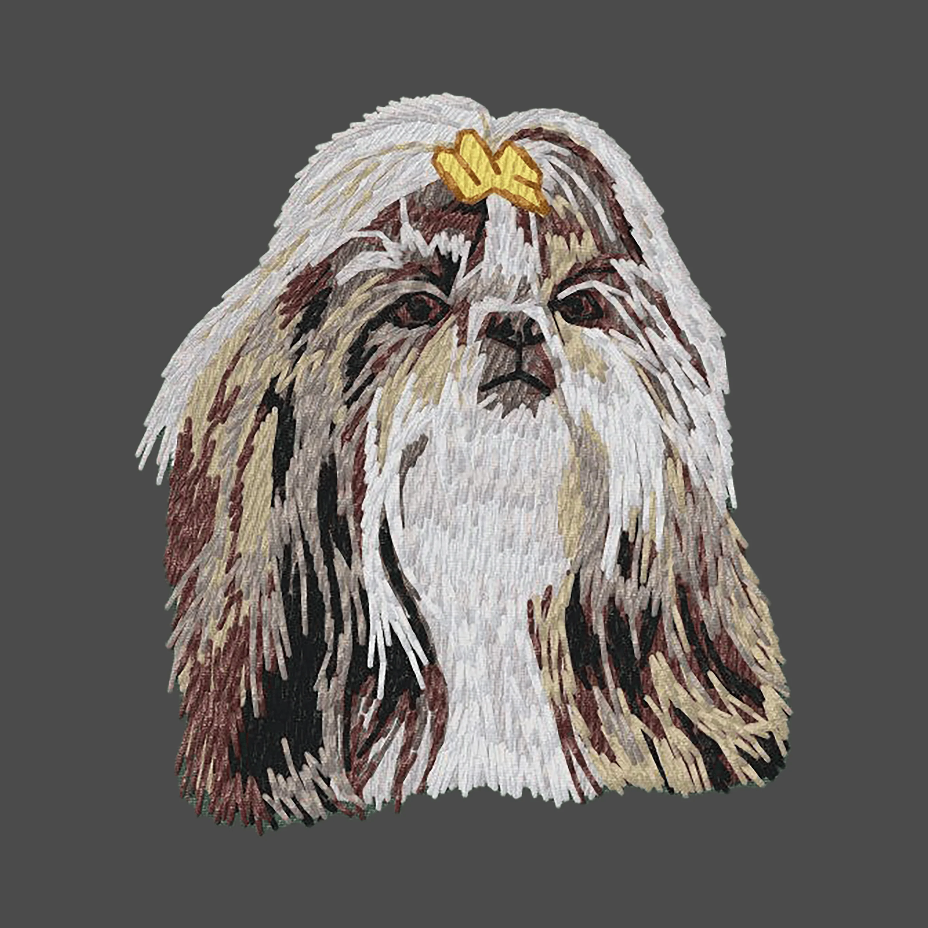 Shih Tzu Embroidered Men's Fleece Jacket - Image 2