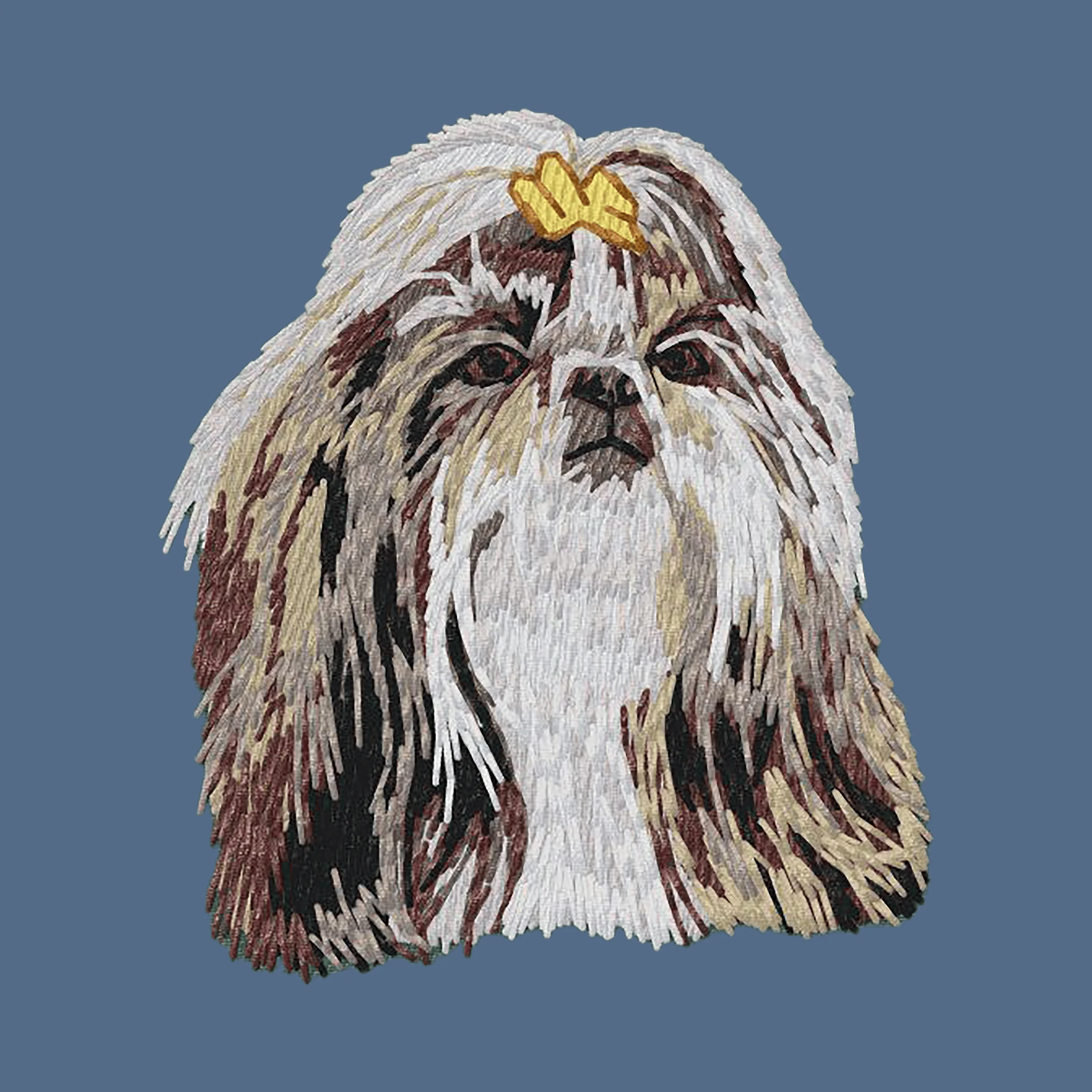 Shih Tzu Embroidered Women's Denim Shirt - Image 2