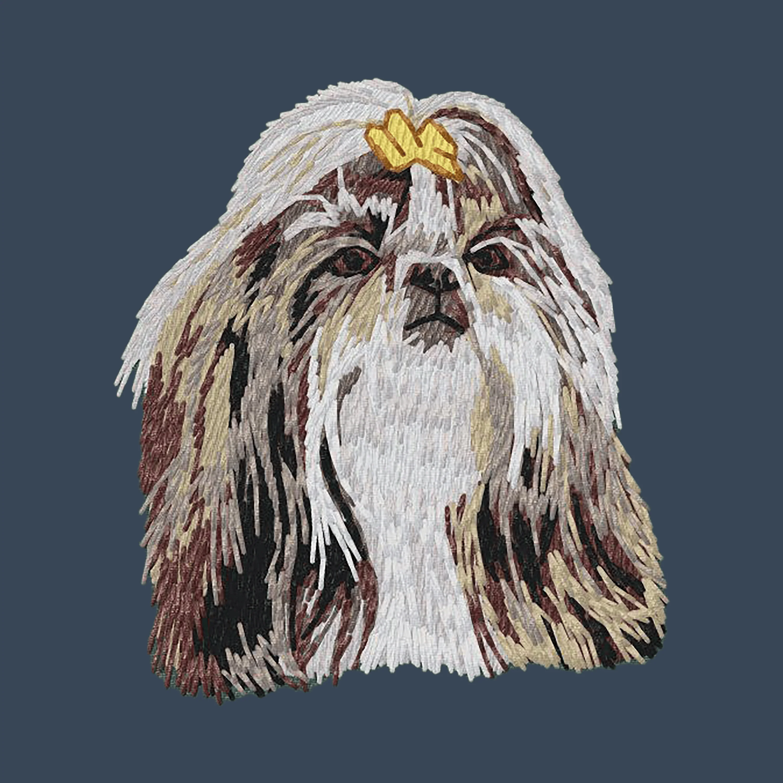 Shih Tzu Embroidered Women's Denim Shirt - Image 4