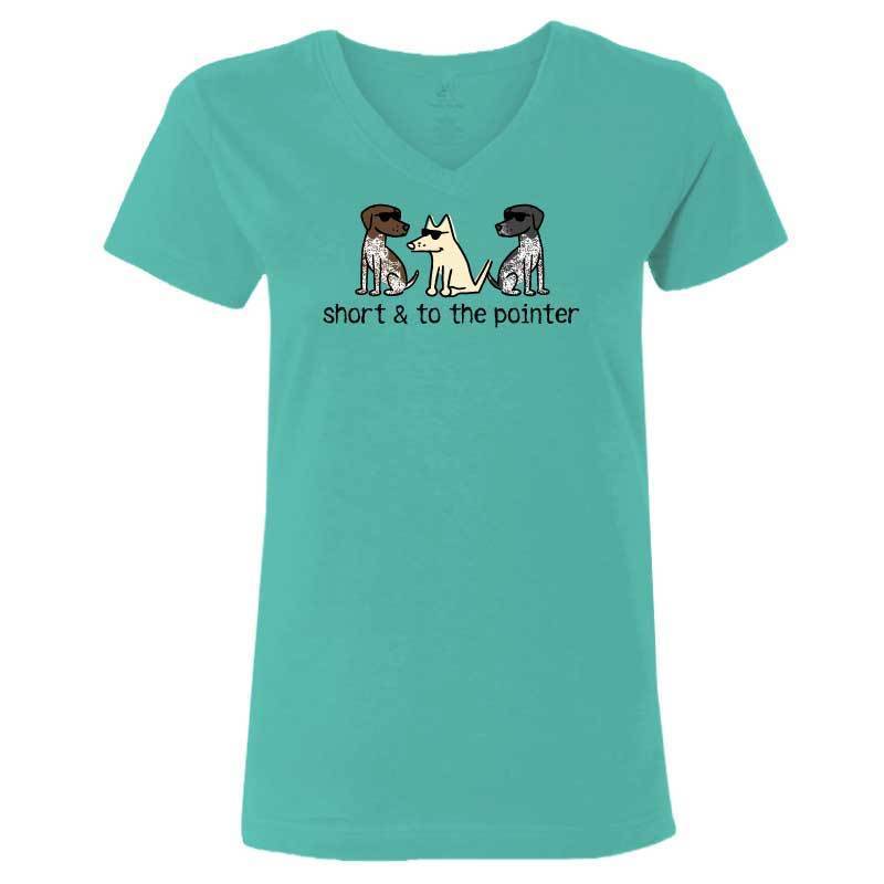 Short and to the Pointer - Ladies T-Shirt V-Neck - Image 2