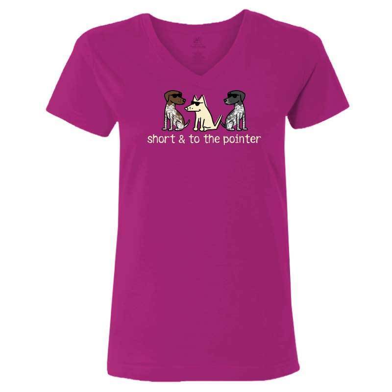 Short and to the Pointer - Ladies T-Shirt V-Neck - Image 4