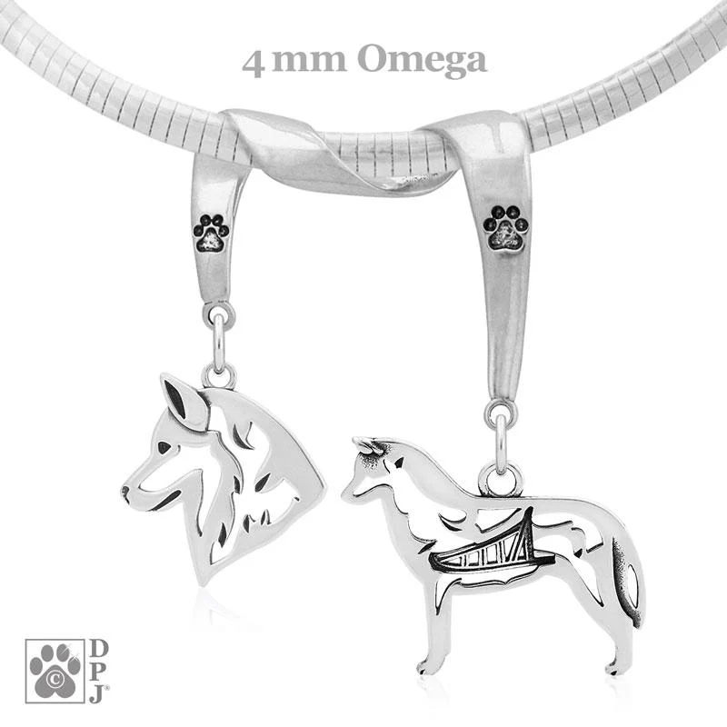 Siberian Husky, Charm Holder, Necklace - Image 2