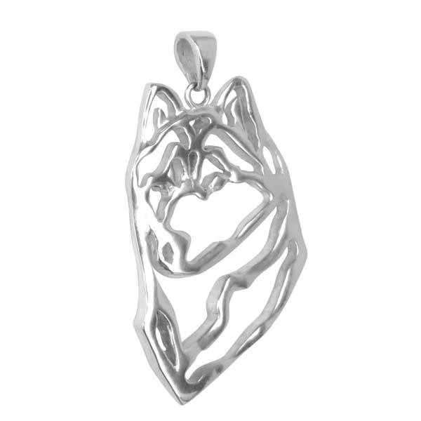 Siberian Husky  Sterling Silver Cut Out Pendants - Image 2