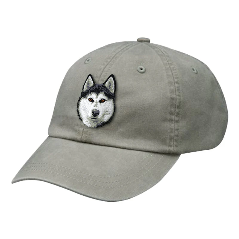 Siberian Husky Embroidered Baseball Cap - Image 3