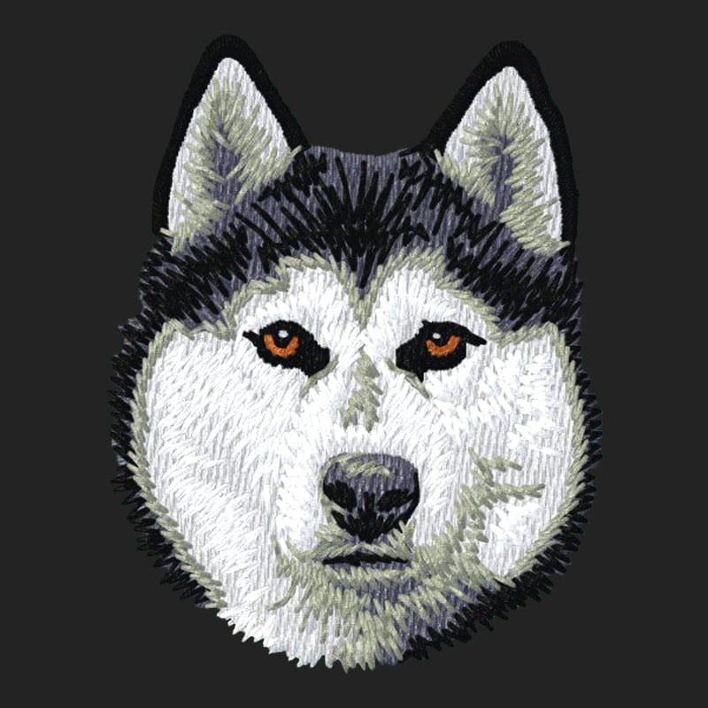 Siberian Husky Embroidered Sweatshirt Hoodie - Image 2