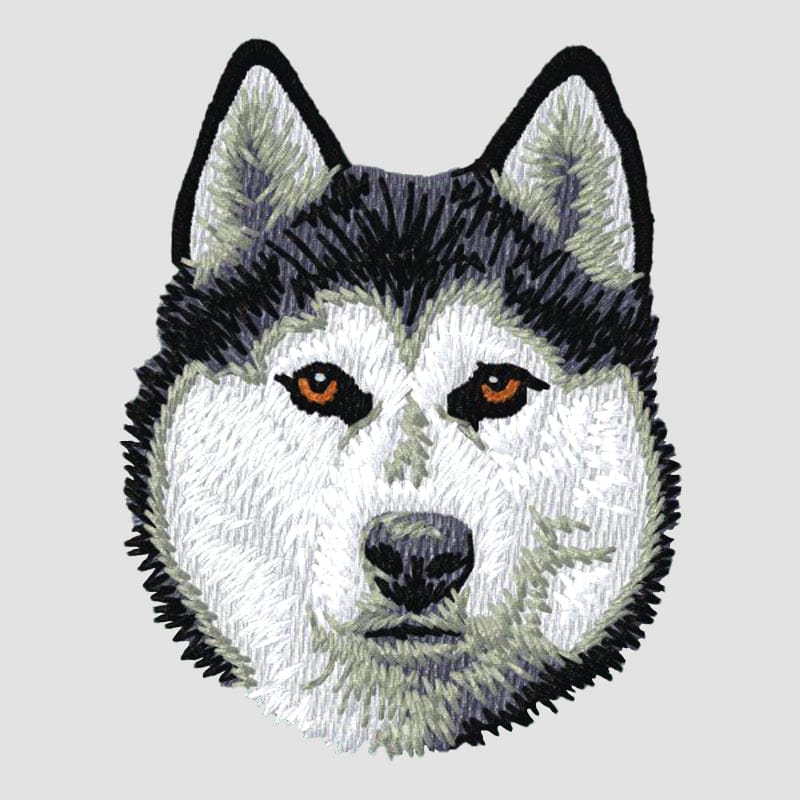 Siberian Husky Embroidered Sweatshirt Hoodie - Image 4