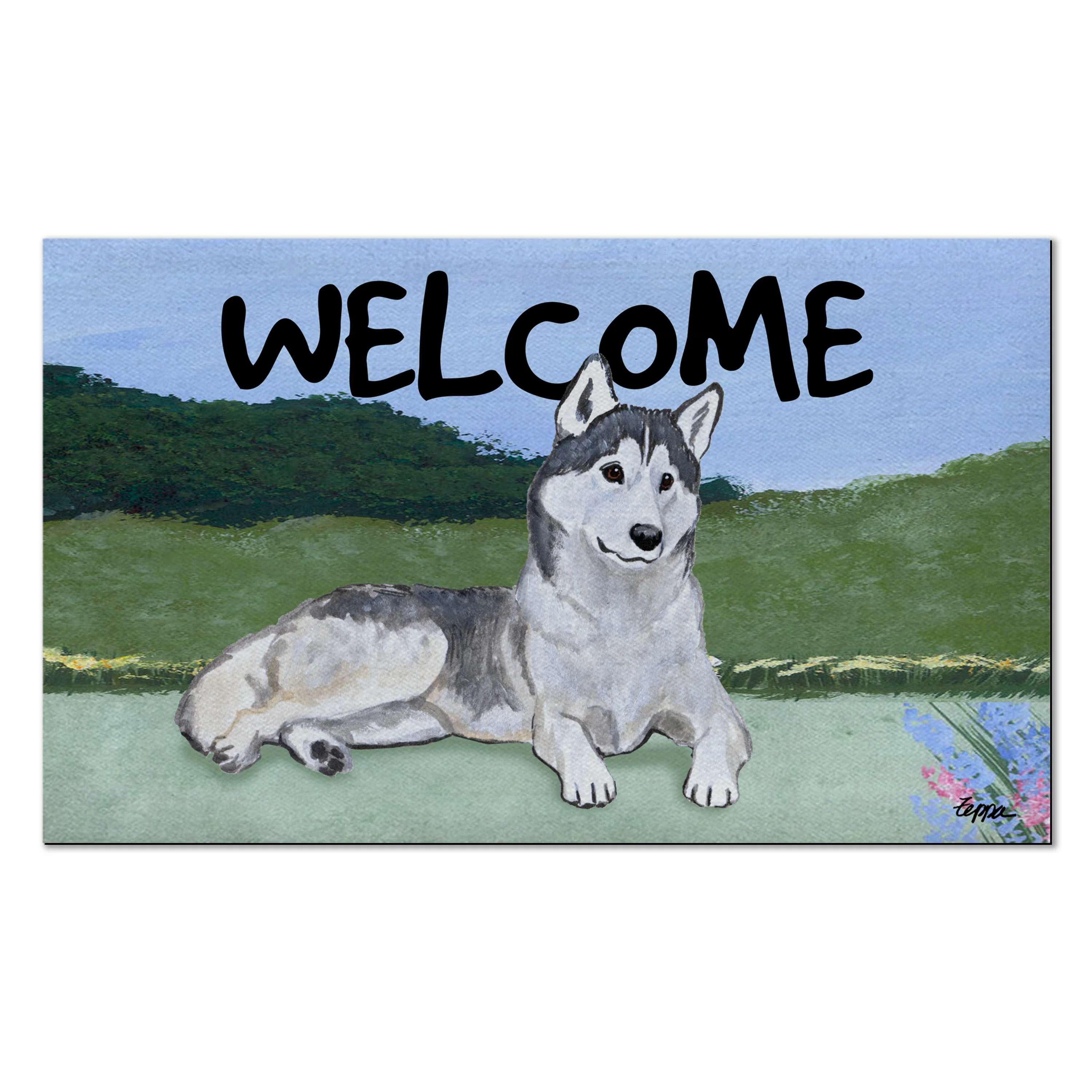 Siberian Husky Welcome Mat - Image 4