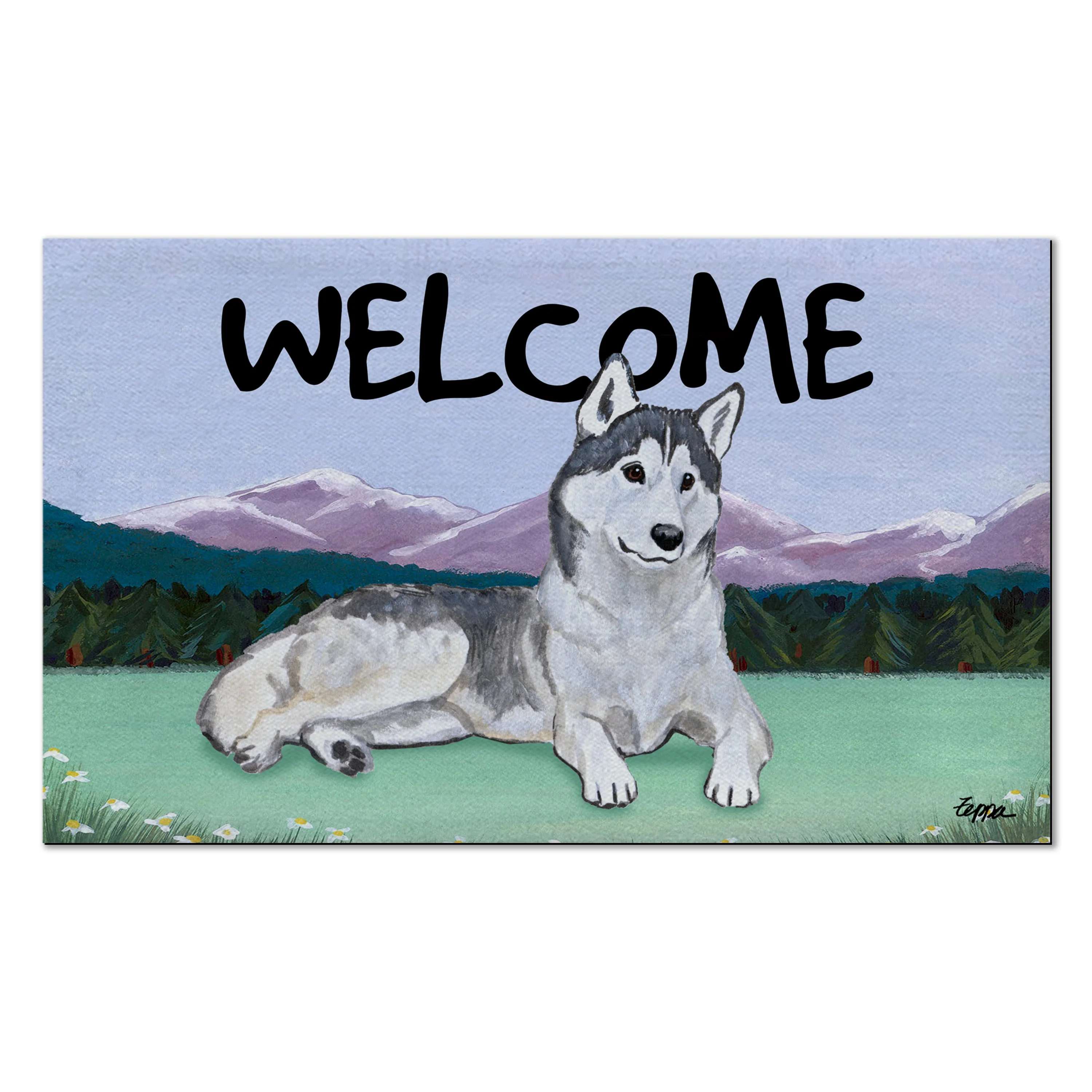Siberian Husky Welcome Mat - Image 6