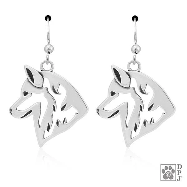 Siberian Husky, Head, Earring
