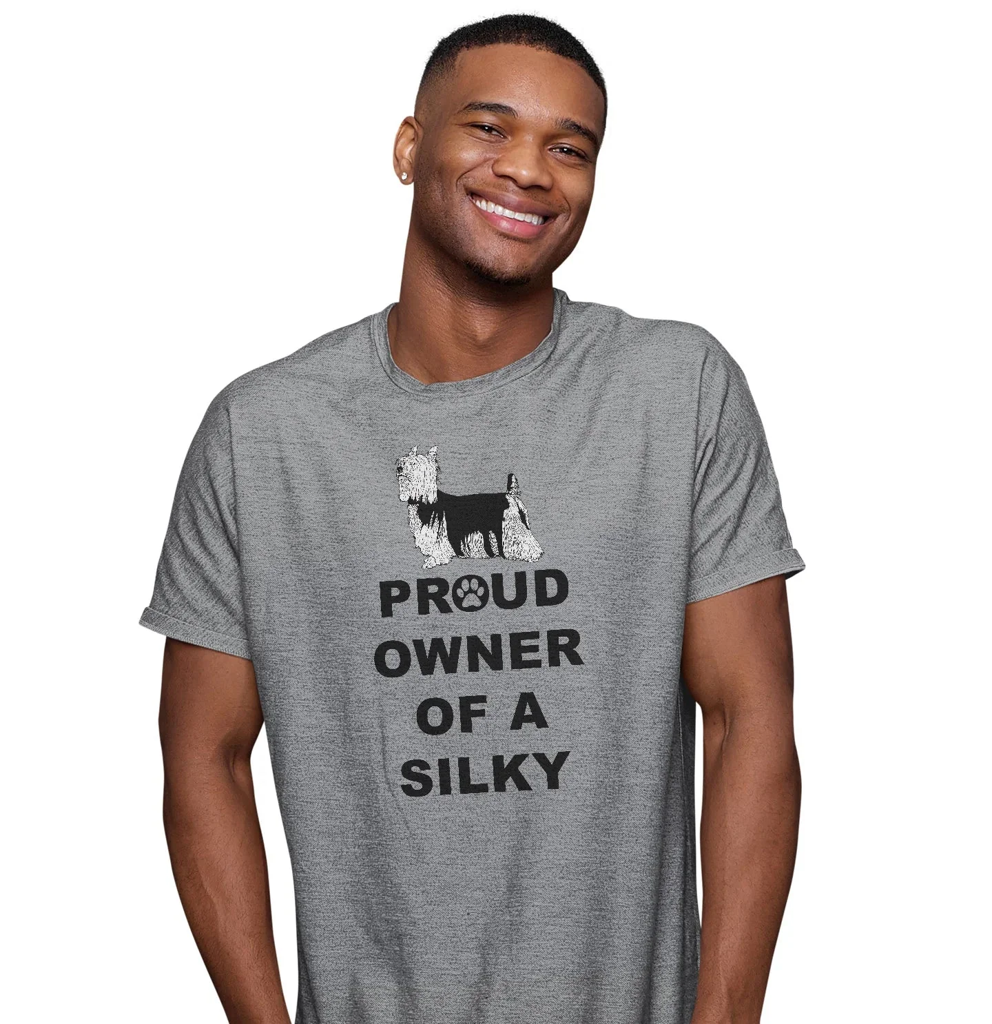 Silky Terrier Proud Owner - Adult Unisex T-Shirt - Image 2