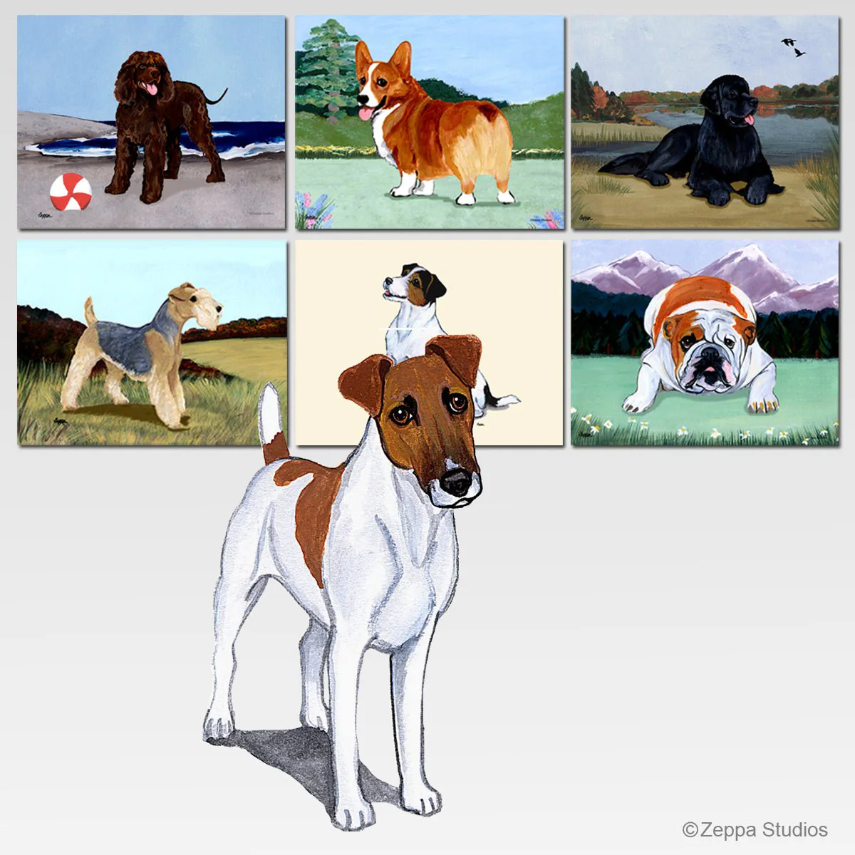 Smooth Fox Terrier Scenic Cutting Board