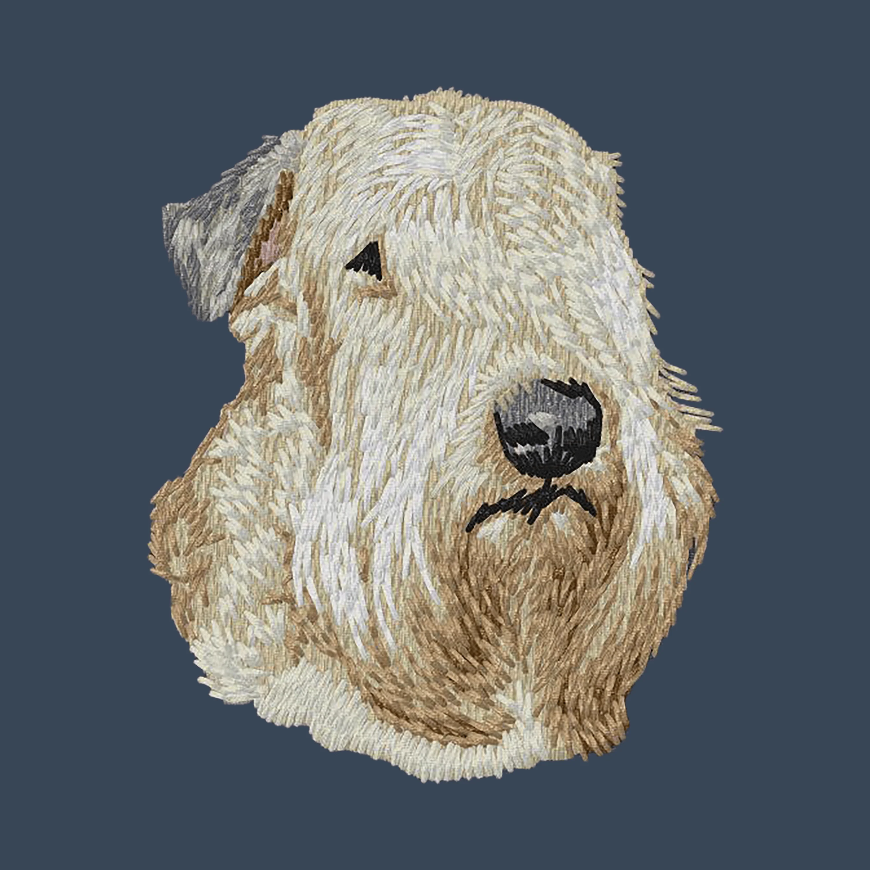 Soft Coated Wheaten Terrier Embroidered Women's Denim Shirt - Image 4