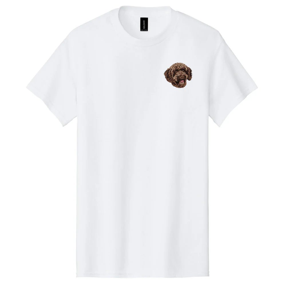 Spanish Water Dog Embroidered Men's T-Shirt - Image 3