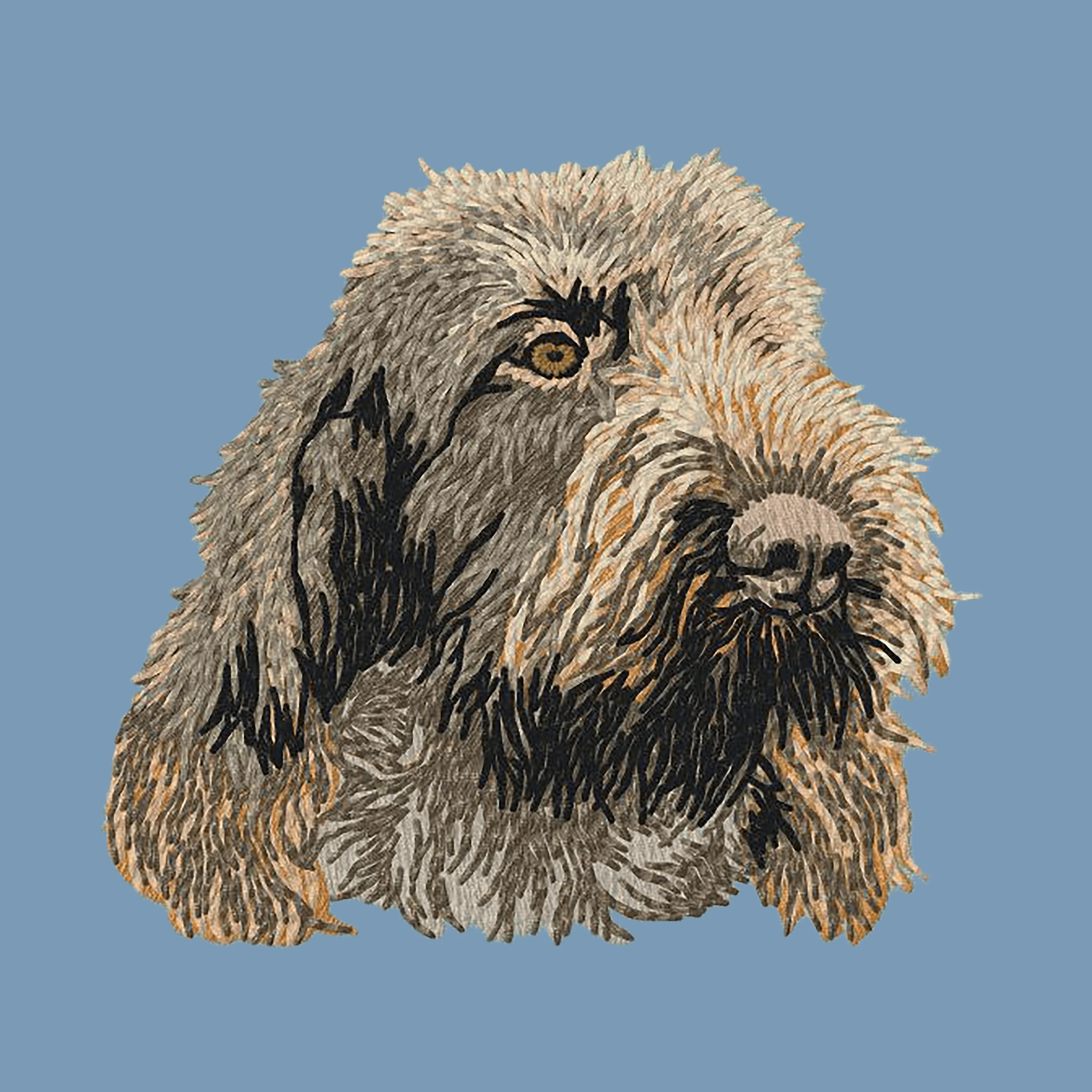 Spinone Italiano Embroidered Men's Denim Shirt - Image 2