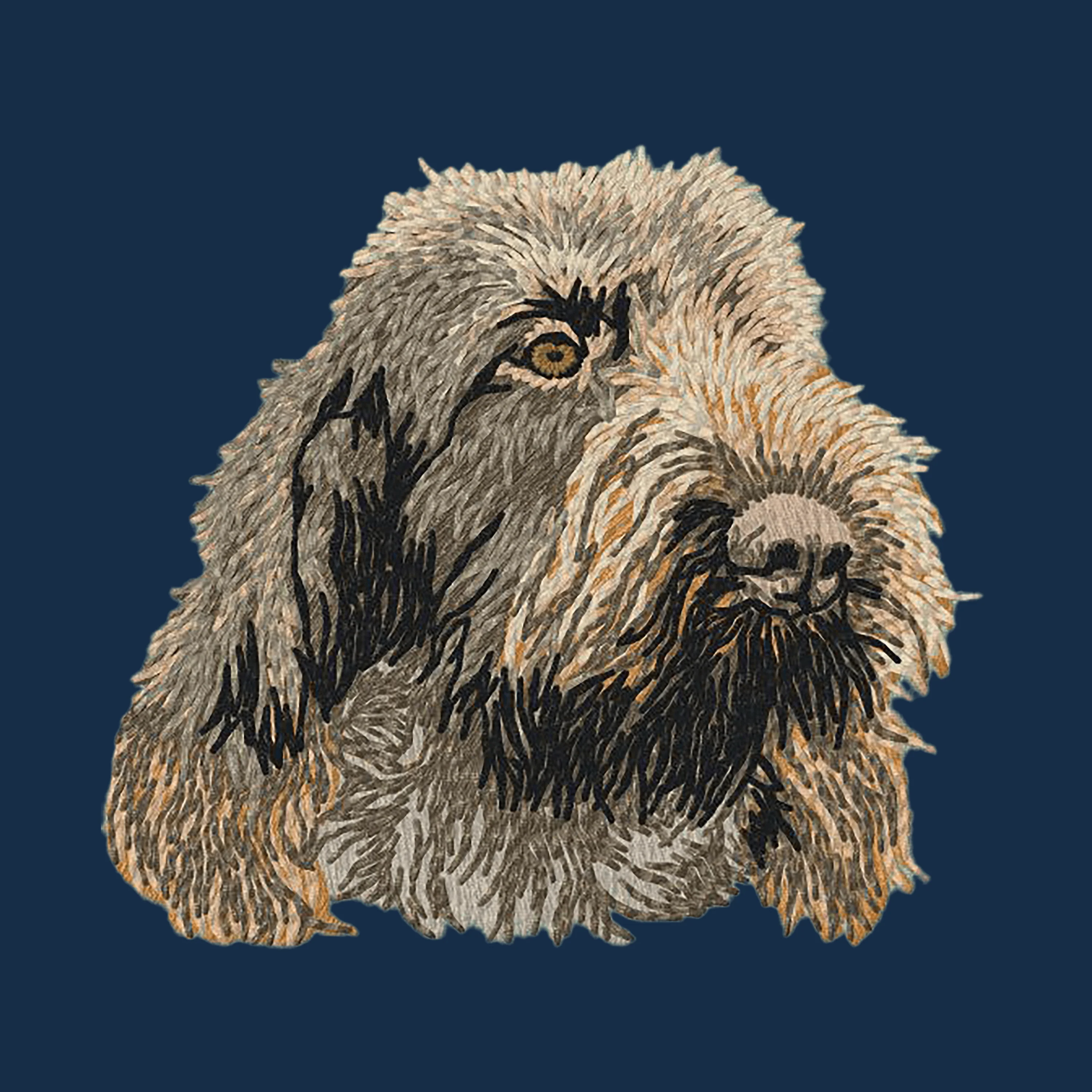 Spinone Italiano Embroidered Men's Denim Shirt - Image 4