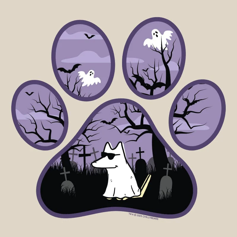 Spooky Paw - Ladies Curvy V-Neck Tee - Image 2