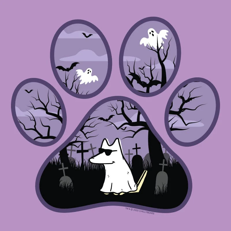 Spooky Paw - Ladies T-Shirt V-Neck - Image 2