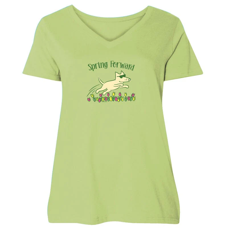 Spring Forward - Plus V-Neck T-Shirt