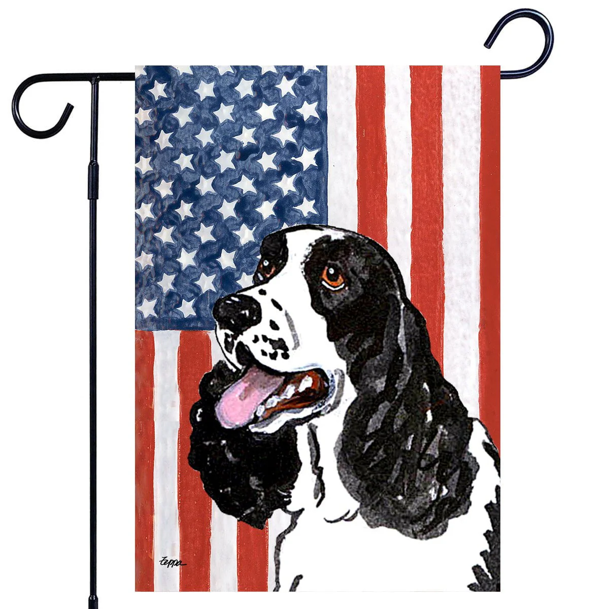 English Springer Spaniel Americana Garden Flag - Image 2